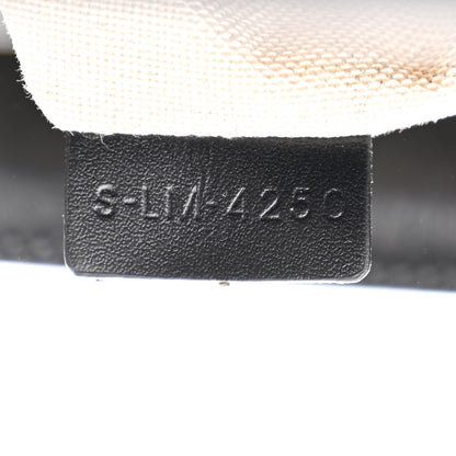 Celine Canvas Calfskin Triomphe Small Vertical Cabas Black White 7 of 12