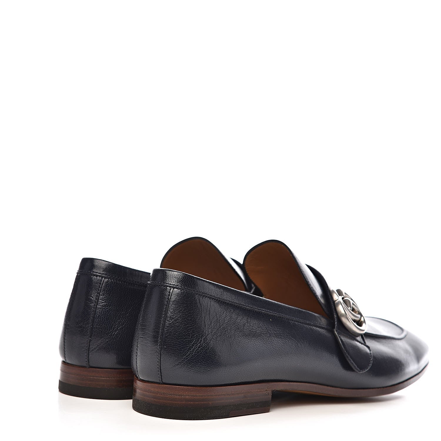 Gucci Goatskin Mens GG Loafers 8.5 Blue 4 of 13