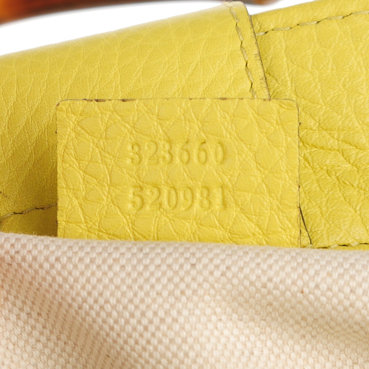 Pebbled Calfskin Medium Bamboo Shopper Tote Citrus