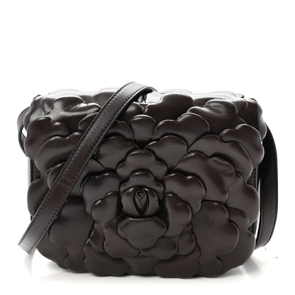 Valentino Garavani Nappa Atelier 03 Rose Edition Small Flap Crossbody Bag Dark Brown 1 of 9