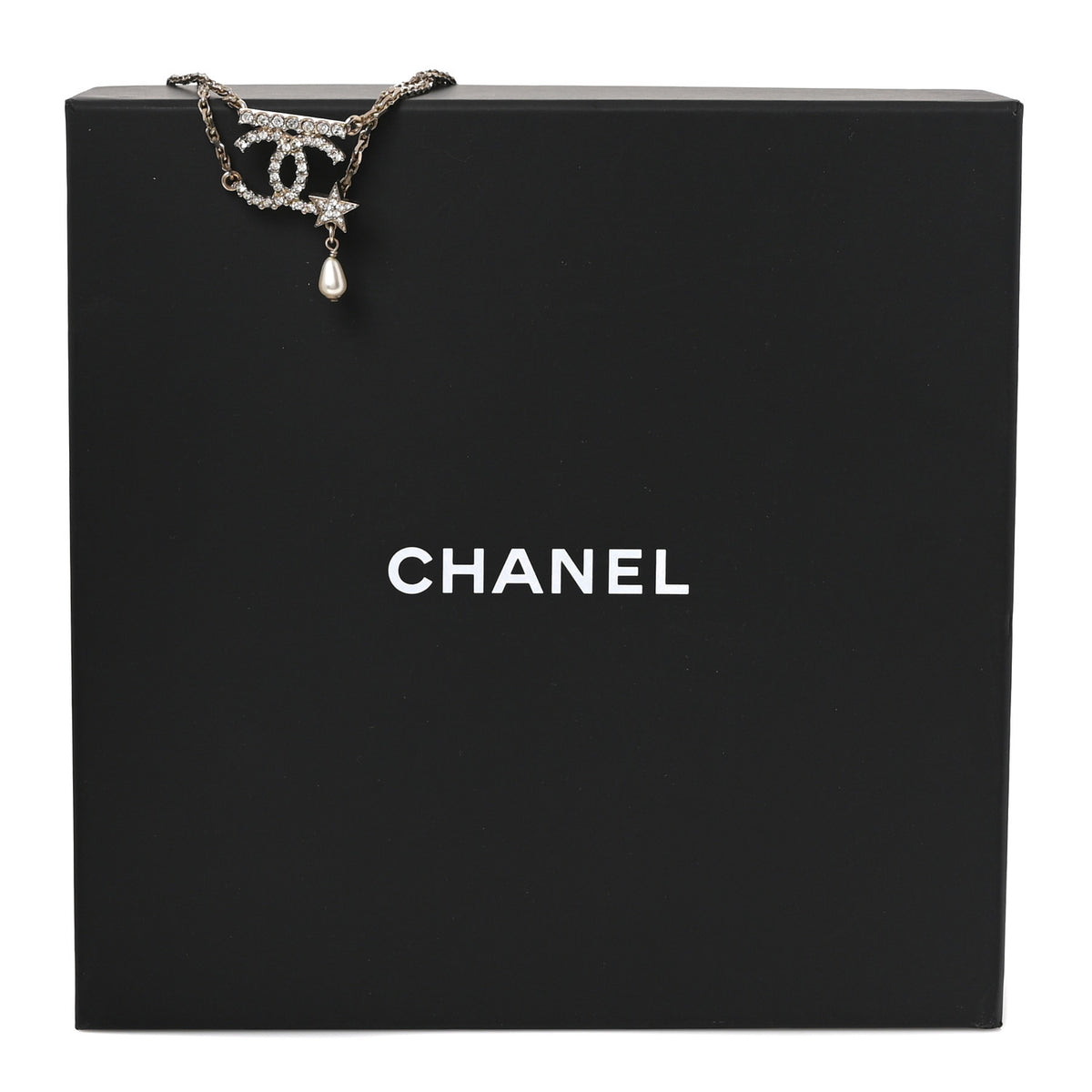 Chanel Pearl Crystal CC Star Choker Necklace Gold 5 of 5