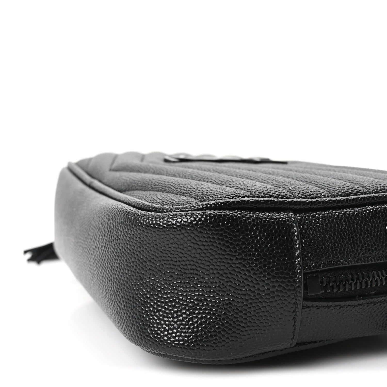 Saint Laurent Grain De Poudre Matelasse Monochrome Monogram Mini Lou Camera Bag Black 9 of 11