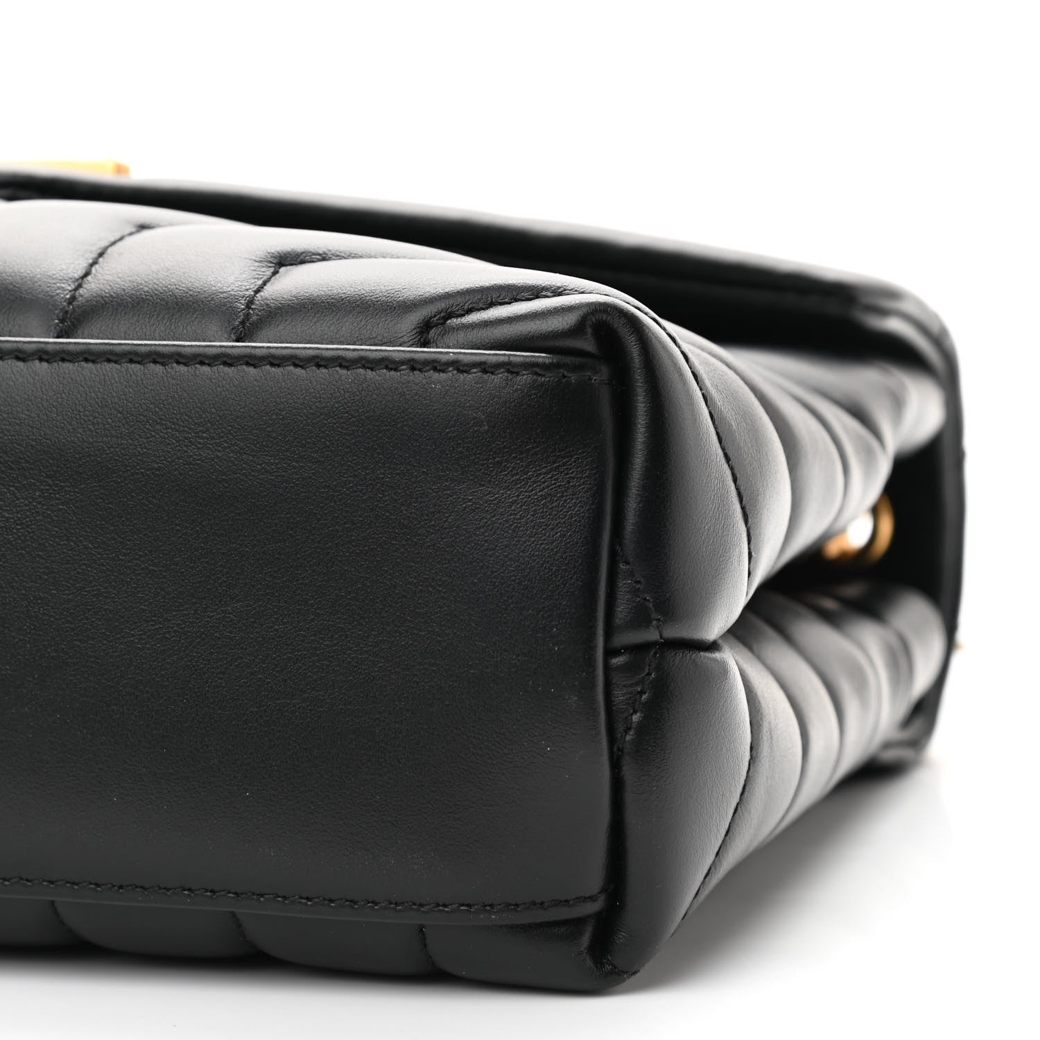 Saint Laurent Calfskin Y Quilted Monogram Small Loulou Chain Satchel Black 11 of 12