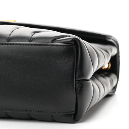 Saint Laurent Calfskin Y Quilted Monogram Small Loulou Chain Satchel Black 11 of 12