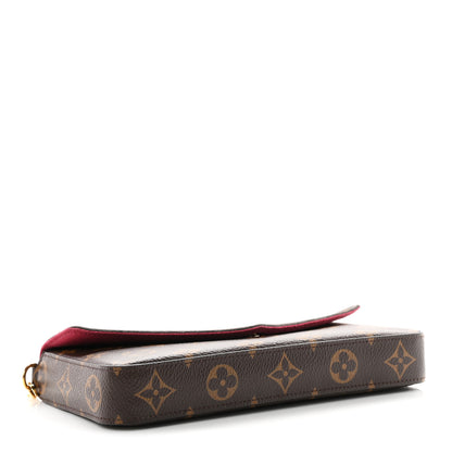 Louis Vuitton Monogram Pochette Felicie Chain Wallet Fuchsia 4 of 10
