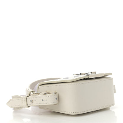 Off-White Saffiano Striped Baby Flap White Black 4 of 11