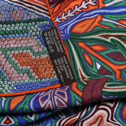 Hermes Cashmere Silk L'Arbre Du Vent Shawl 140 5 of 5