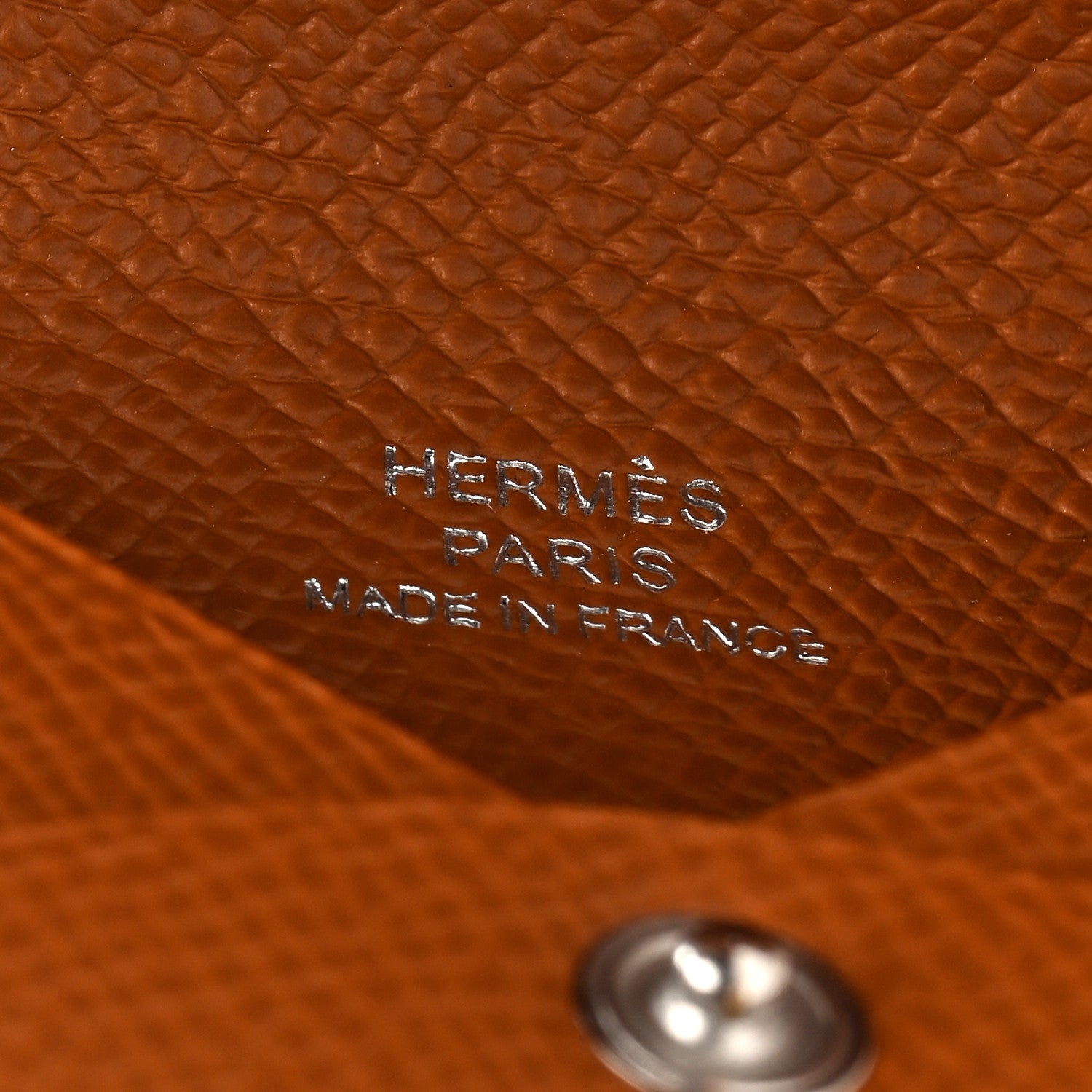 Hermes Epsom Calvi Card Case Gold 6 of 8