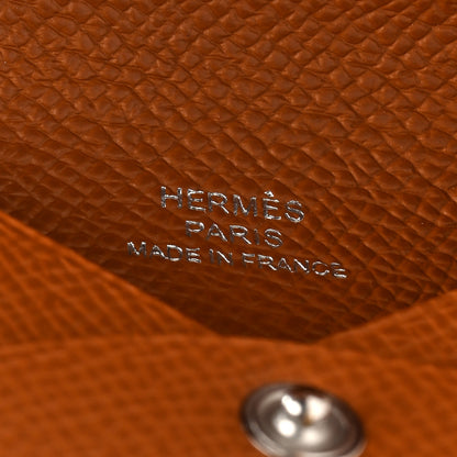 Hermes Epsom Calvi Card Case Gold 6 of 8
