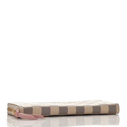 Louis Vuitton Damier Azur Clemence Wallet Rose Ballerine 4 of 10