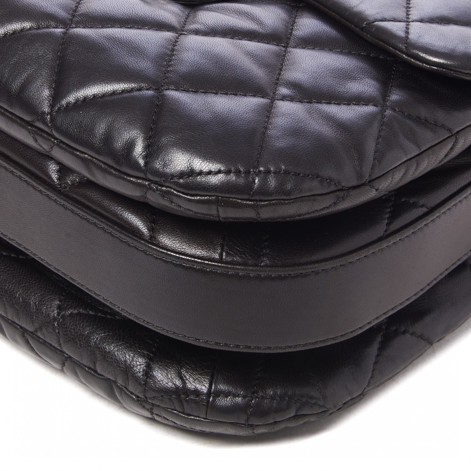 Chanel Lambskin Quilted Chanel 3 Large Flap Black 4 of 9