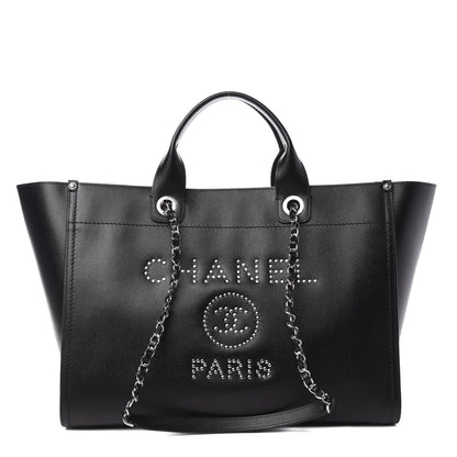 Chanel Caviar Medium Studded Deauville Tote Black 1 of 10