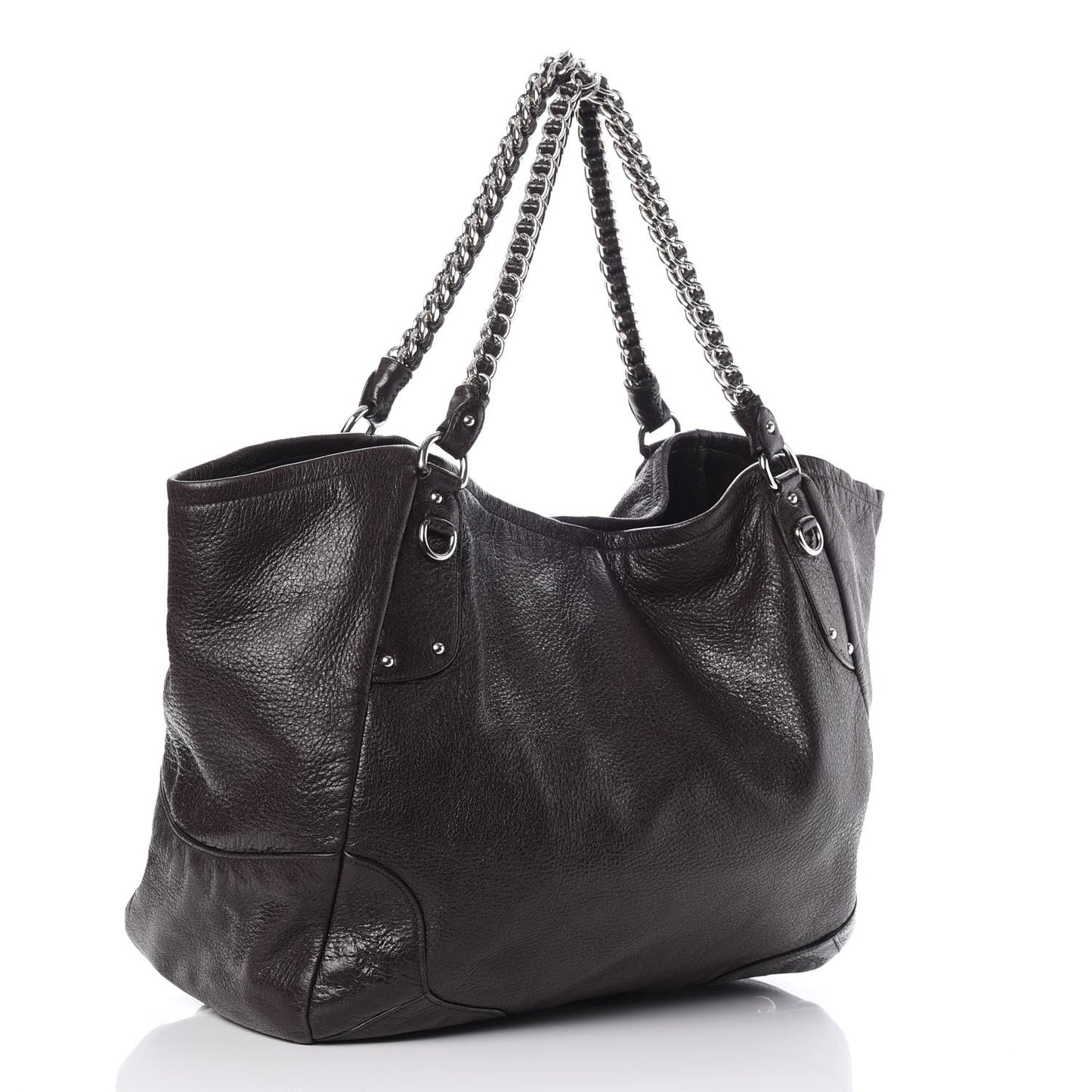 Cervo Lux Chain Shoulder Bag Ebano