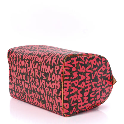 Louis Vuitton Monogram Graffiti Speedy 30 Fuchsia 9 of 11