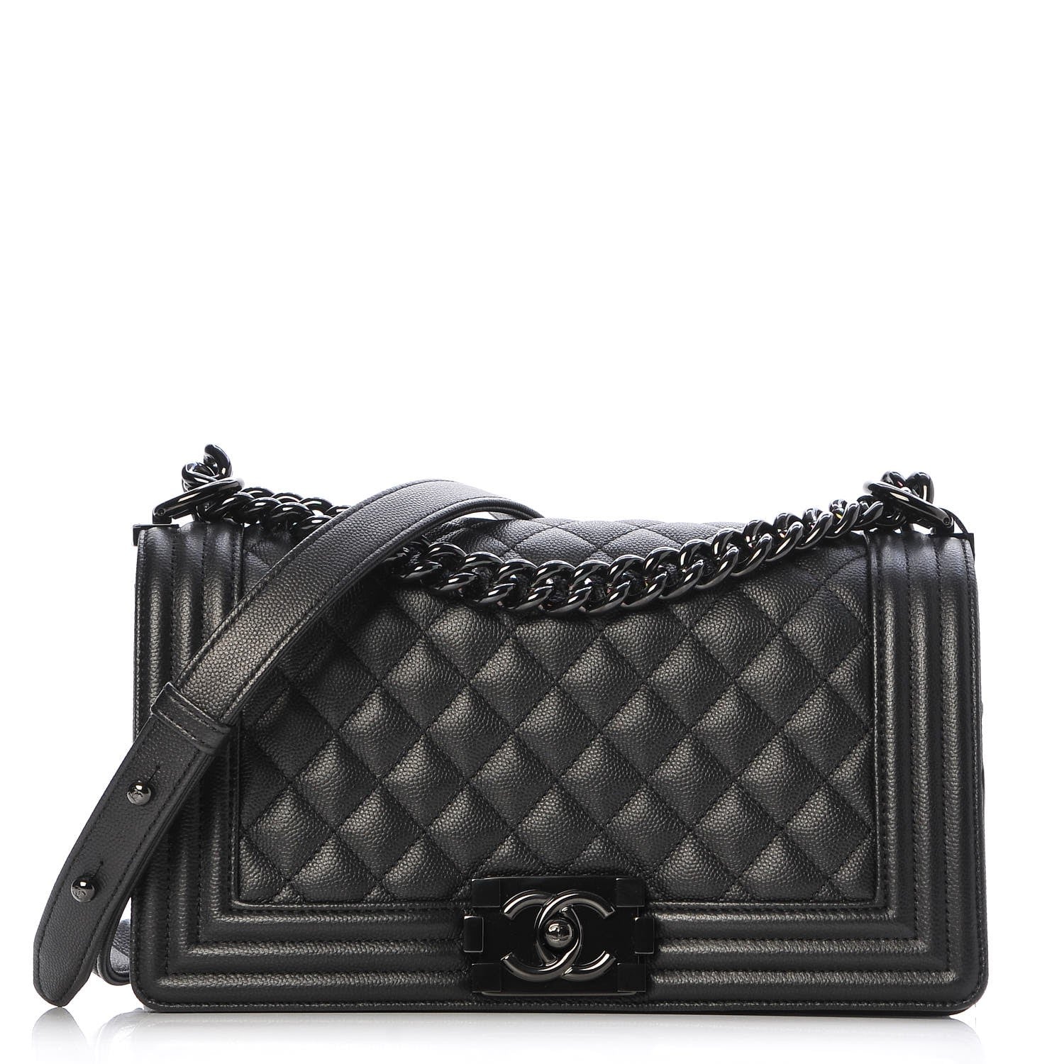 Chanel Caviar Quilted Medium Boy Flap So Black 1 of 9