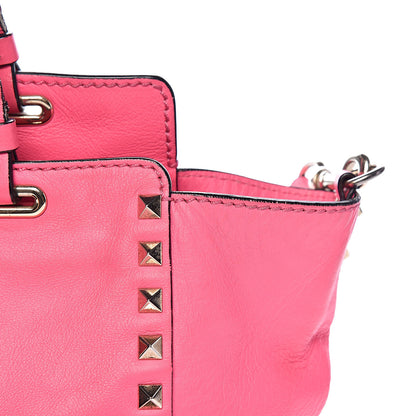 Valentino Garavani Vitello Small Rockstud Tote Fuxia Fluo 17 of 19