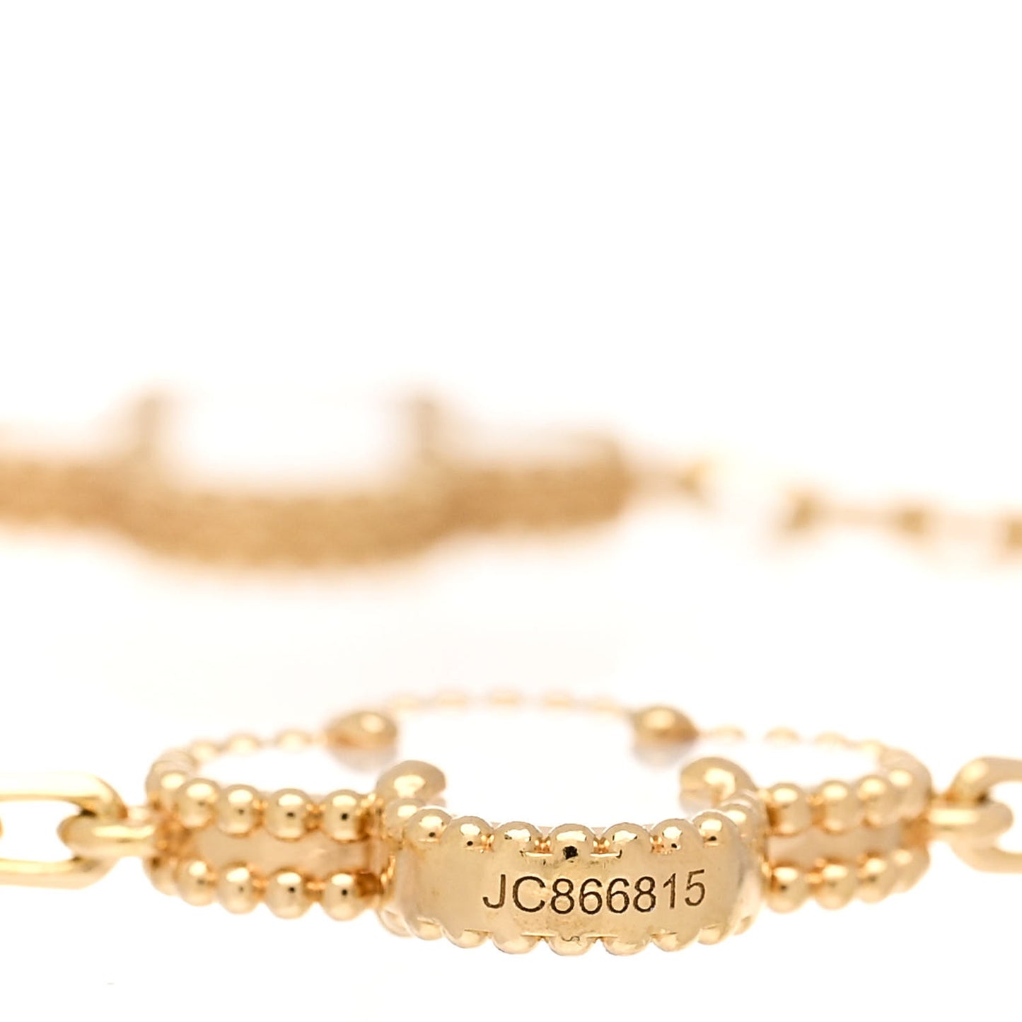 18K Yellow Gold Mother of Pearl 5 Motifs Vintage Alhambra Bracelet