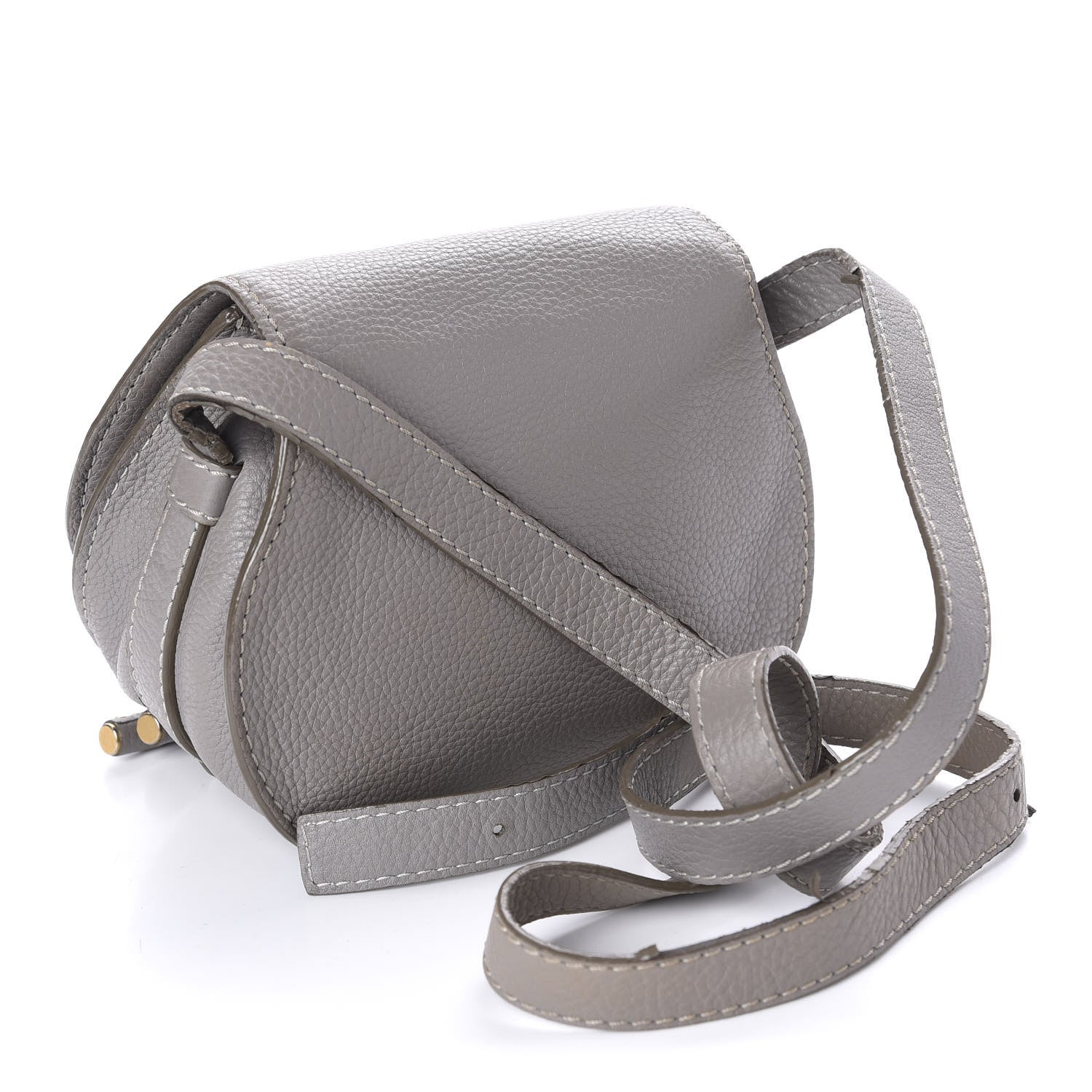 Chloe Calfskin Mini Marcie Round Crossbody Bag Cashmere Grey 3 of 11