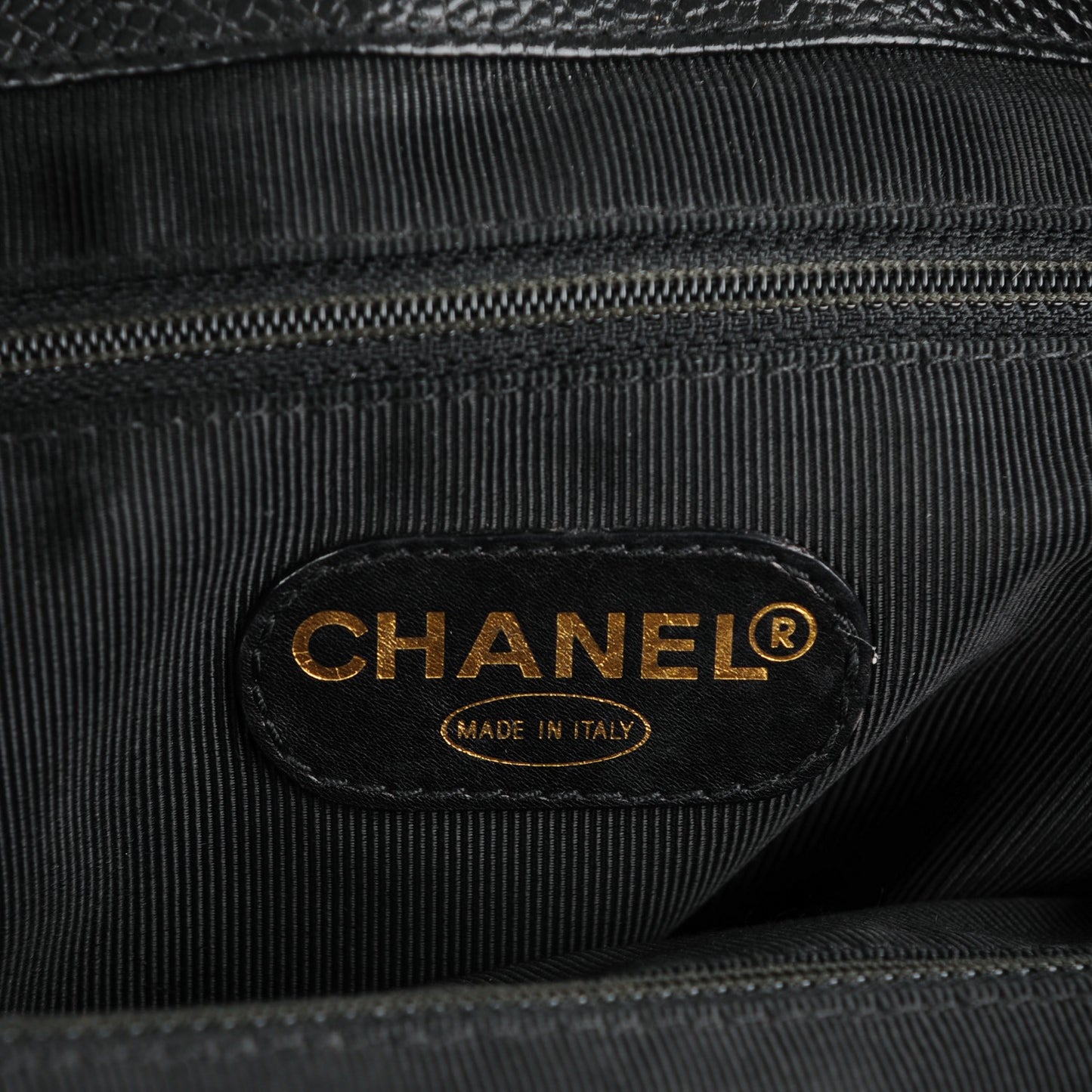 Caviar Quilted Flap Shoulder Bag Black