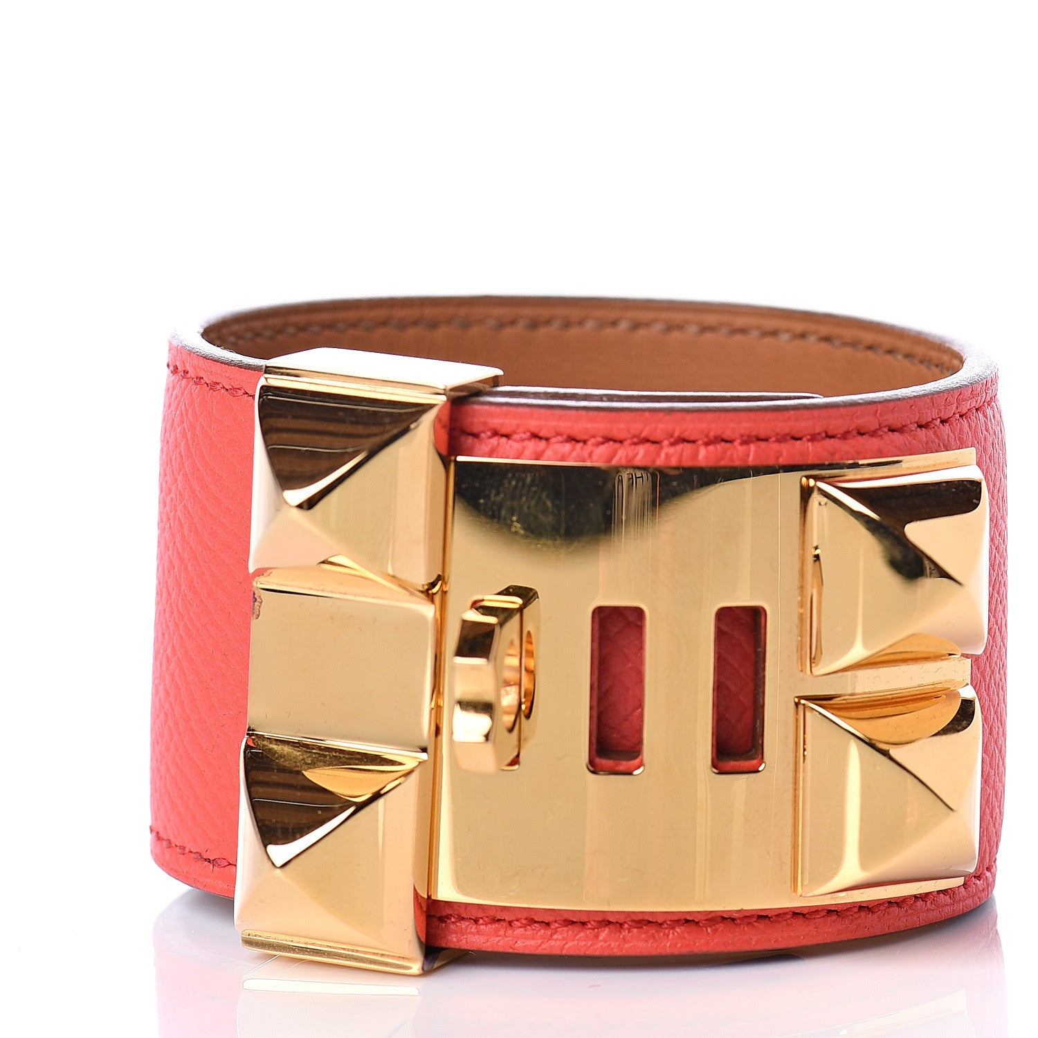 Hermes Epsom Collier de Chien CDC Bracelet S Orange Poppy 2 of 5