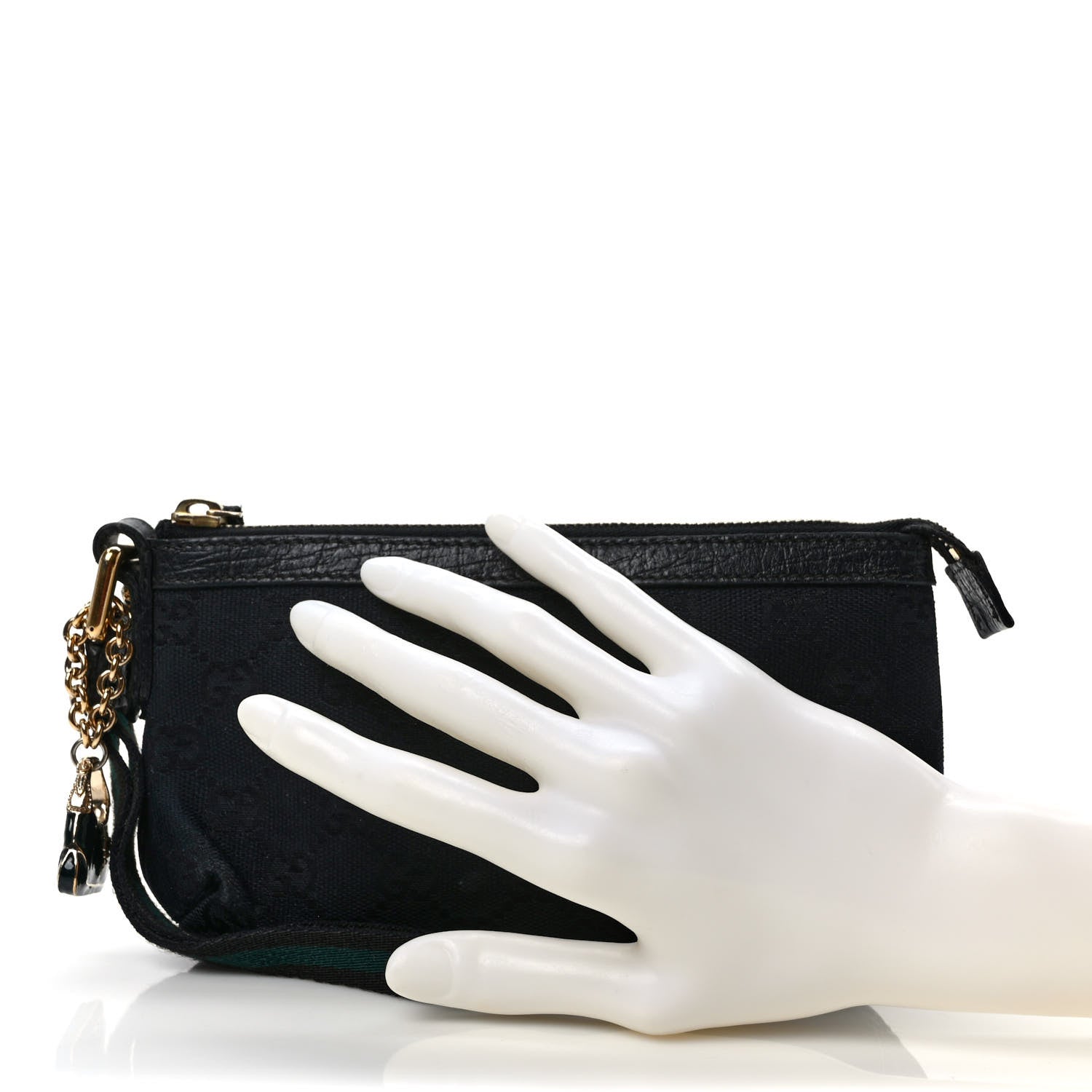 Gucci Monogram Jolicoeur Wristlet Black 2 of 10