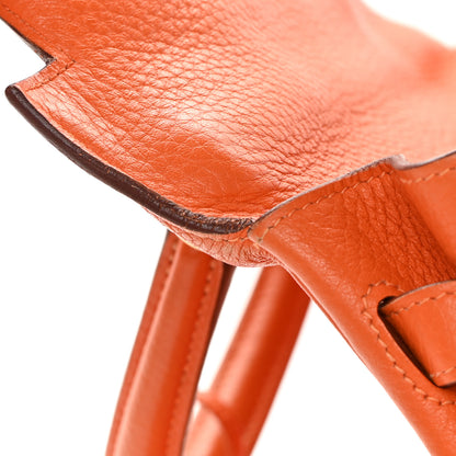 Hermes Taurillon Clemence Kelly Retourne 35 Orange 14 of 25
