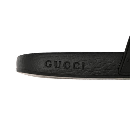 Gucci Rubber GG Monogram Perforated Womens Slide Sandals 37 Black 6 of 9