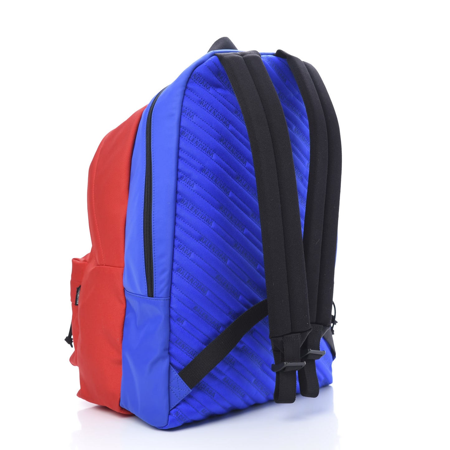 Nylon Logo Embroidered Double Pack Backpack Red Blue