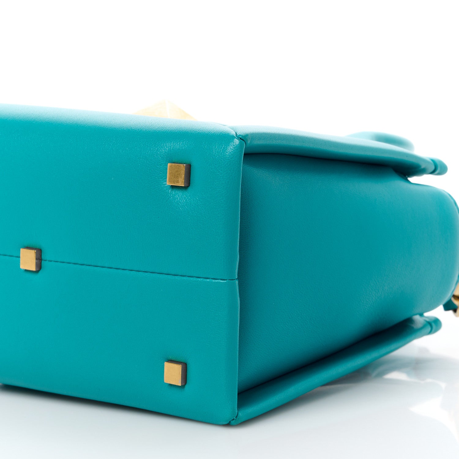 Valentino Garavani Nappa Small One Stud Handbag Marine Green 9 of 11