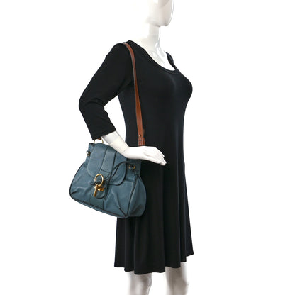 Chloe Grained Lambskin Calfskin Small Lexa Shoulder Bag Cloudy Blue 2 of 8