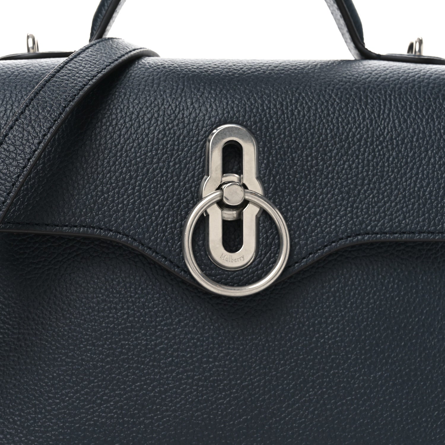 Mulberry Small Classic Grain Calfskin Mini Seaton Midnight Blue 7 of 9