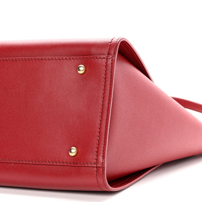 Chanel Caviar Small Studded Deauville Tote Red 9 of 10