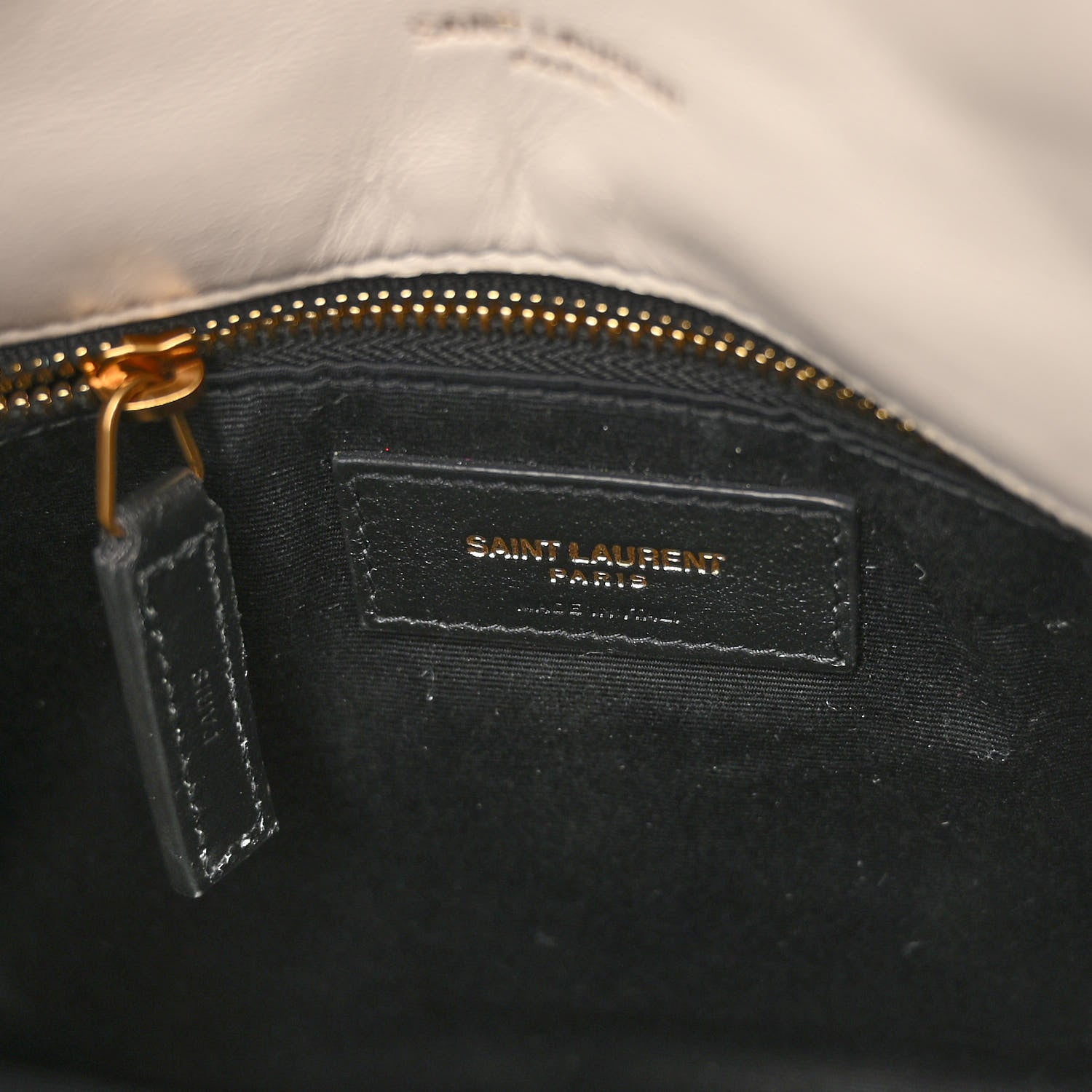 Saint Laurent Lambskin Quilted Small Loulou Puffer Monogram Chain Satchel Crema Soft 6 of 9