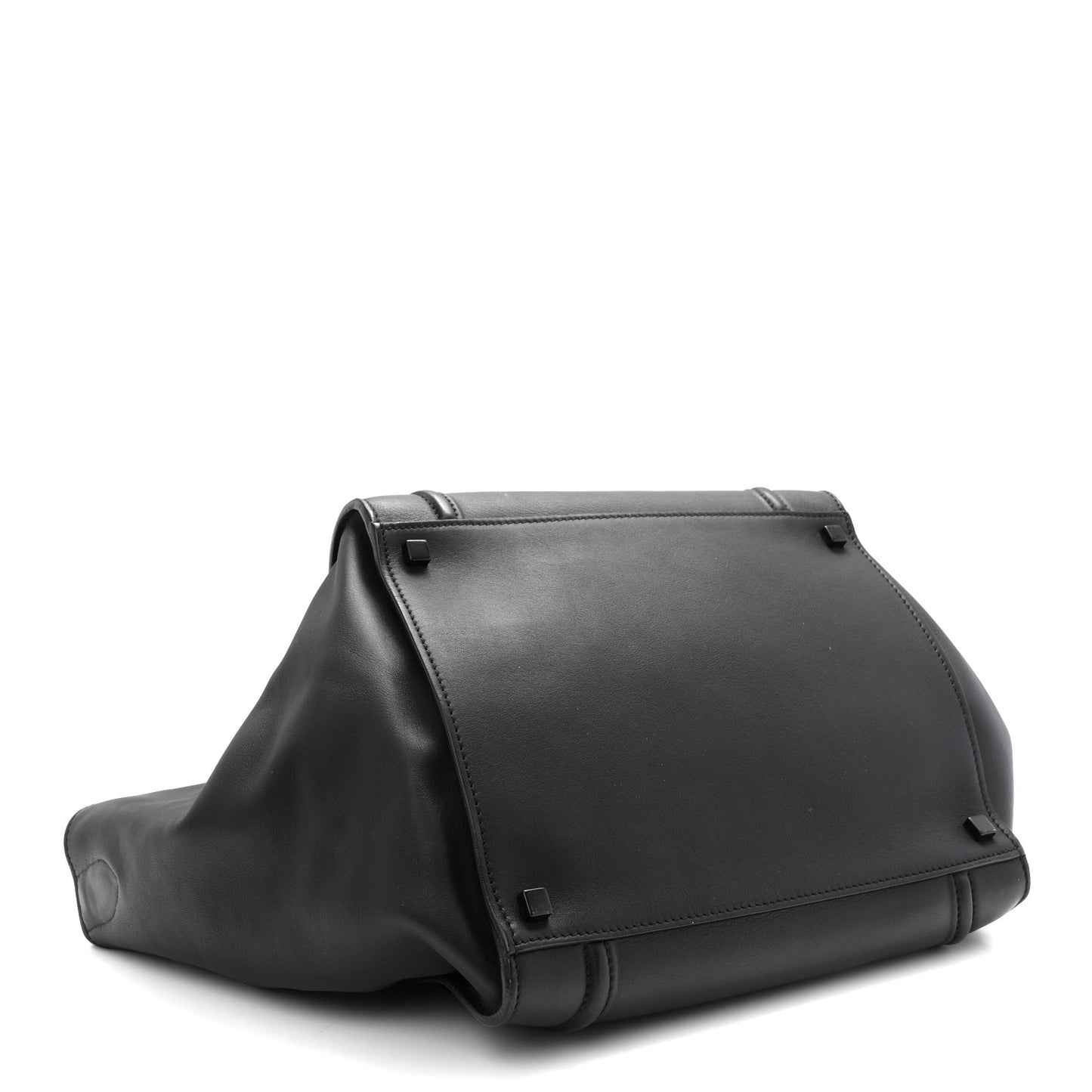 Grained Calfskin Medium Phantom Luggage Black