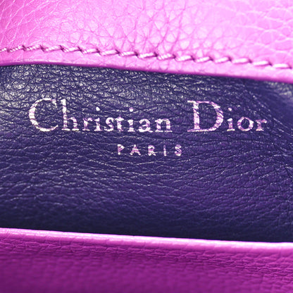 Christian Dior Grained Calfskin Small Open Bar Tote Purple 6 of 9