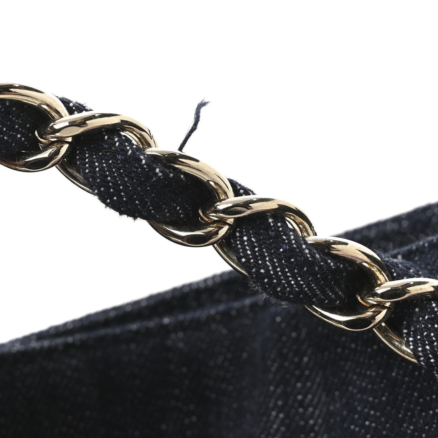 Denim Embroidered Night Flight Tote Blue