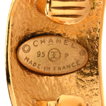 Chanel Tortoise CC Heart Clip On Earrings Gold 4 of 4