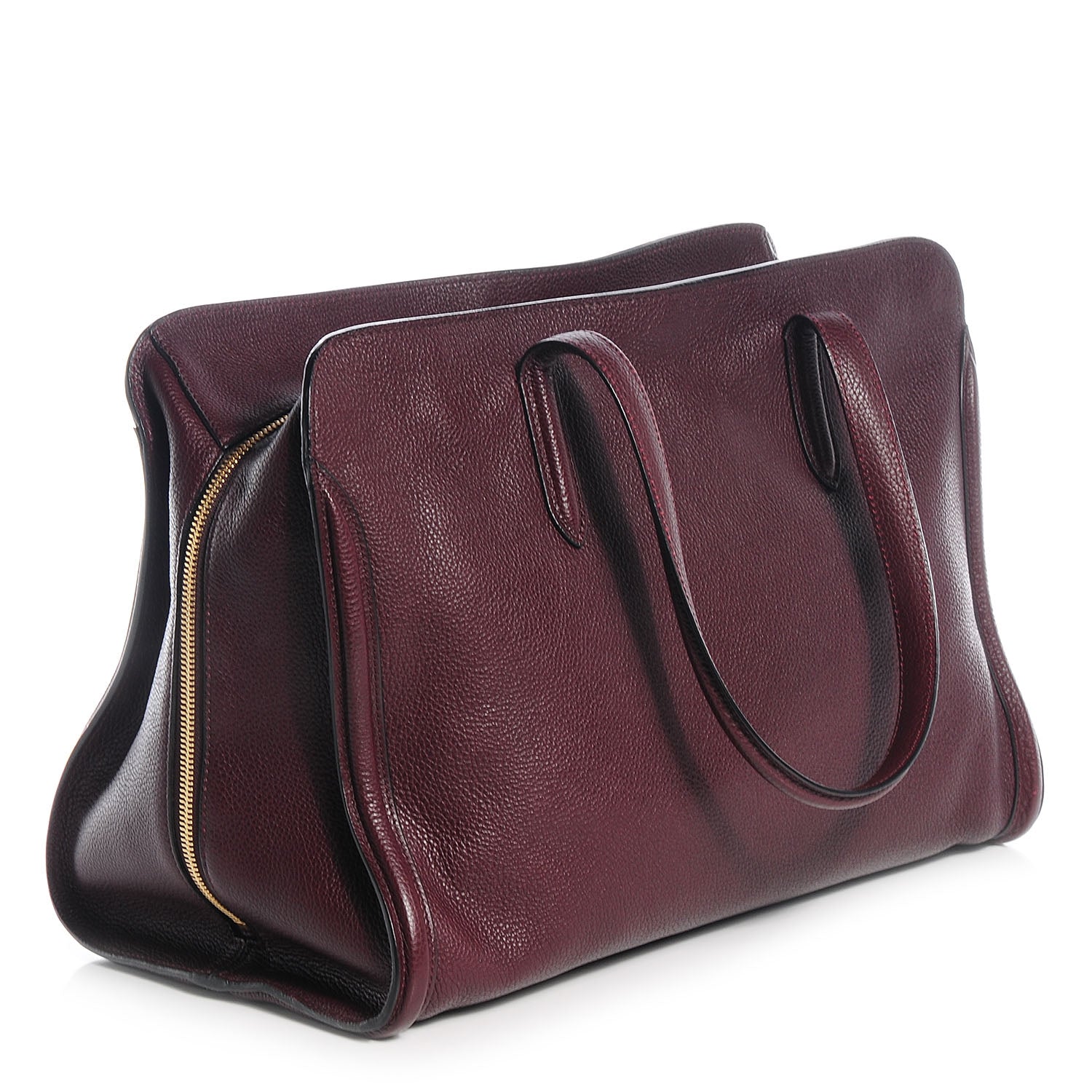 Alexander McQueen Pebbled Leather Skull Padlock Tote Oxblood 3 of 10
