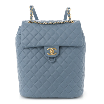 Chanel Lambskin Quilted Large Urban Spirit Backpack Light Blue 1 of 11