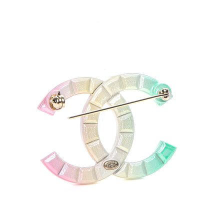 Chanel Metal Studded CC Rainbow Brooch Multicolor 3 of 5