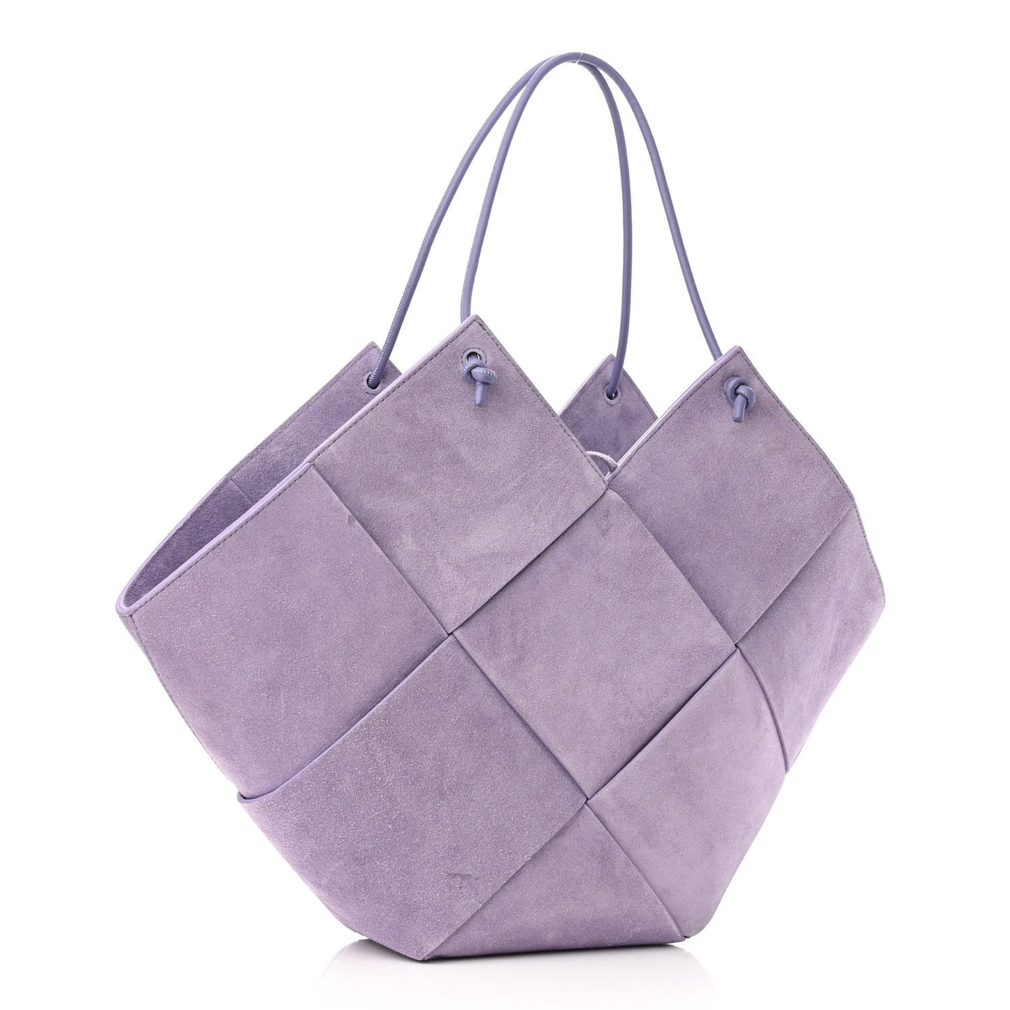 Suede Maxi Intrecciato Tote Lavender
