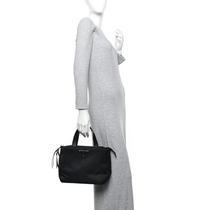 Prada Tessuto Nylon Soft Padded Small Shopping Tote Black 2 of 9