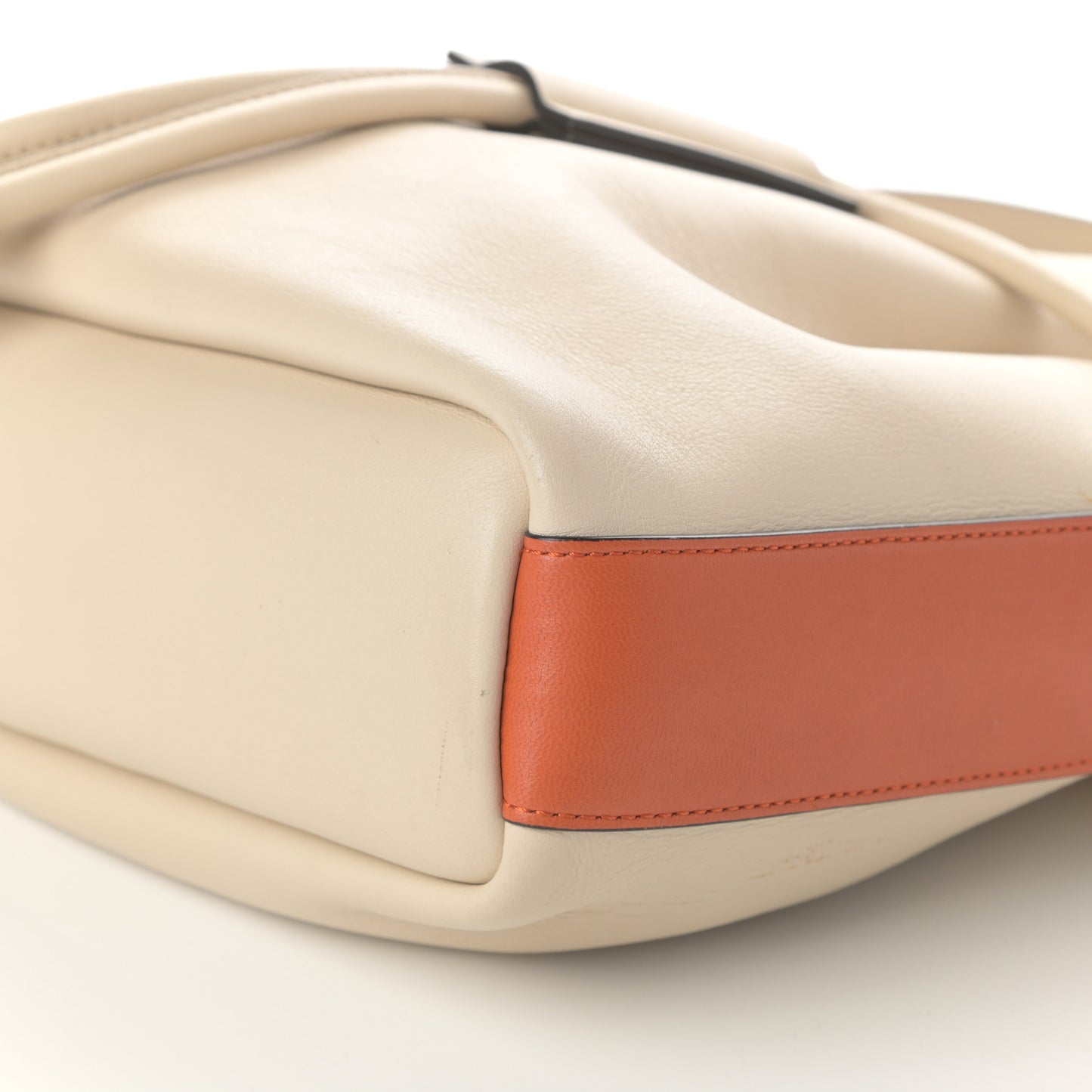 Calfskin Small Emma Drawstring Bag Milky White