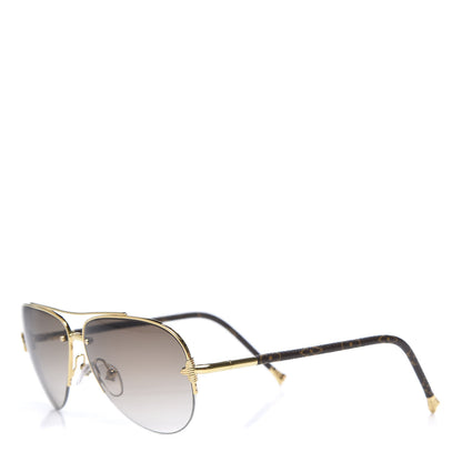 Louis Vuitton Monogram Petite Viola Pilote Aviator Sunglasses Z0571U Brown 1 of 8