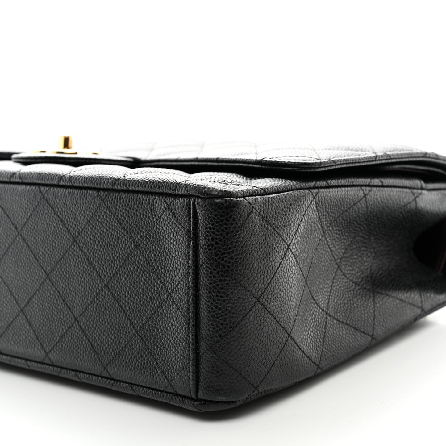 Caviar Quilted Maxi Double Flap Black