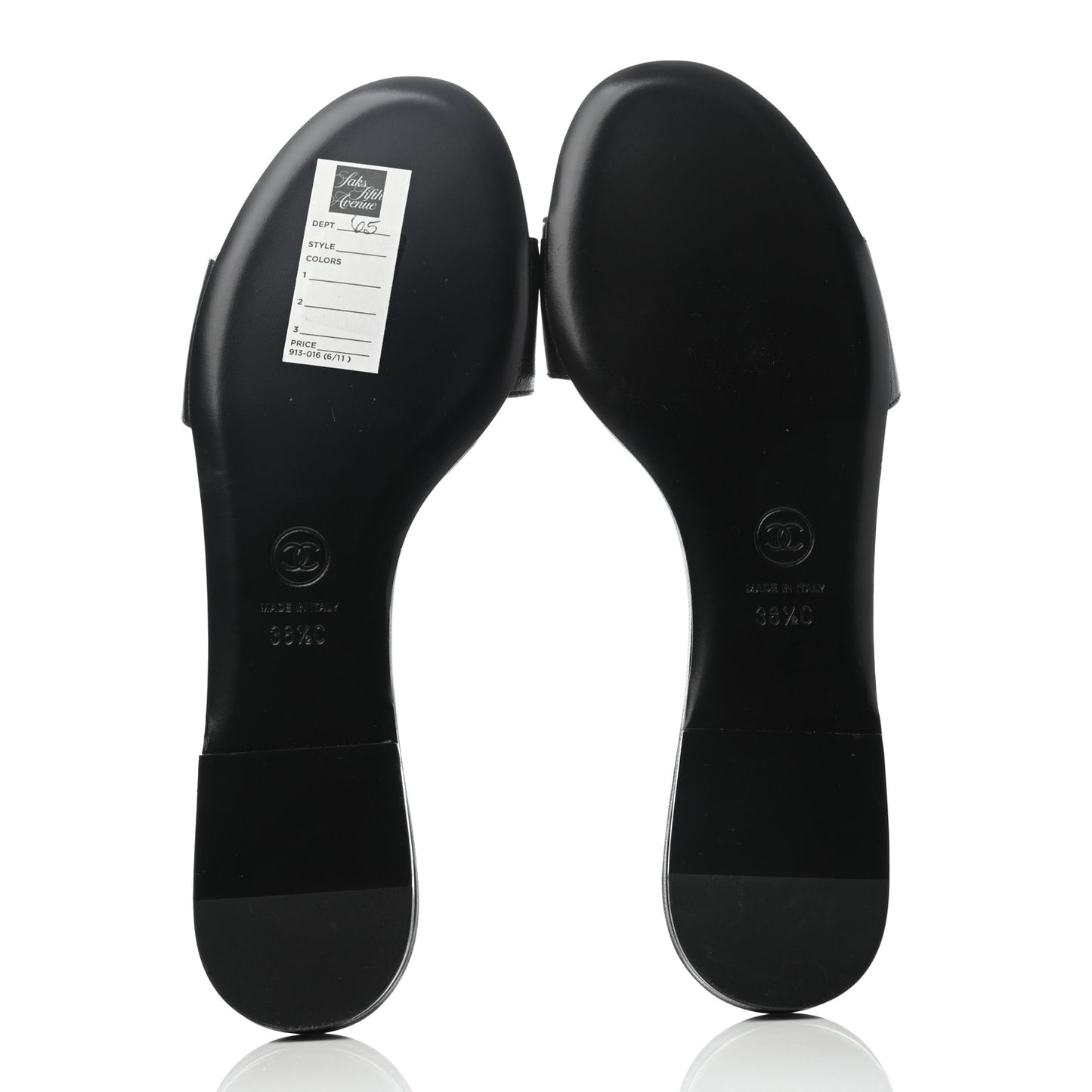 Lambskin Camellia Sandal Mule 38.5 Black