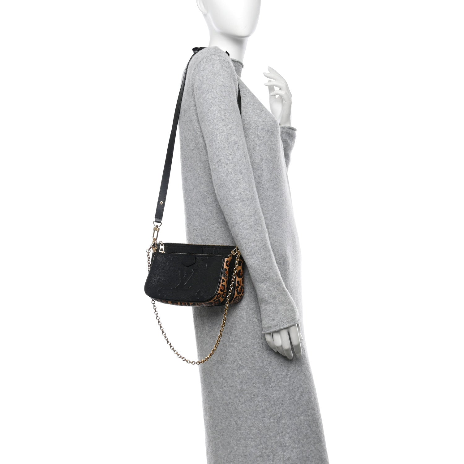 Louis Vuitton Empreinte Monogram Giant Wild At Heart Multi Pochette Accessories Black 2 of 9