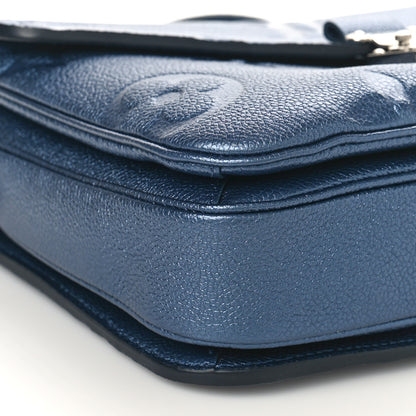 Louis Vuitton Metallic Empreinte Monogram Giant Pochette Metis Navy Nacre 7 of 8