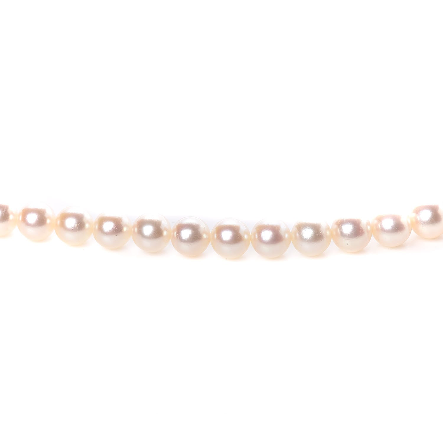 Mikimoto 14K White Gold Akoya Pearl 6-6.5mm Strand Necklace 22" 8 of 9