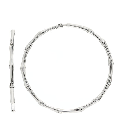 John Hardy Sterling Silver 57mm Bamboo Hoop Earrings 1 of 5